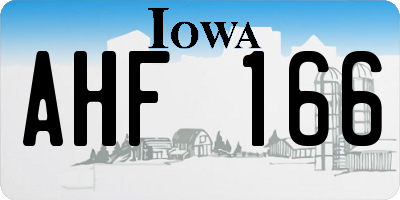 IA license plate AHF166