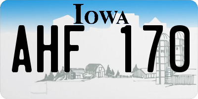 IA license plate AHF170