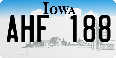 IA license plate AHF188