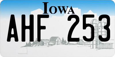 IA license plate AHF253