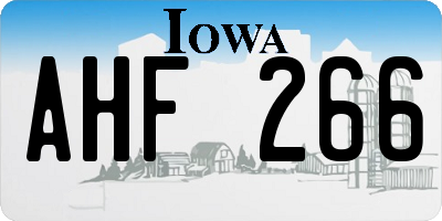 IA license plate AHF266