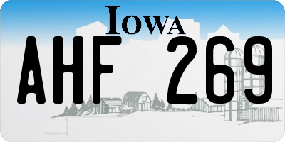 IA license plate AHF269