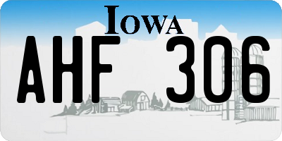 IA license plate AHF306
