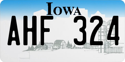 IA license plate AHF324