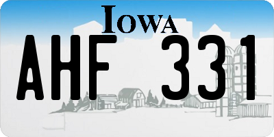 IA license plate AHF331