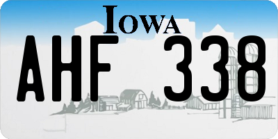 IA license plate AHF338