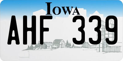 IA license plate AHF339