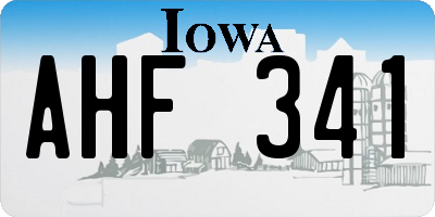 IA license plate AHF341