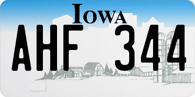 IA license plate AHF344