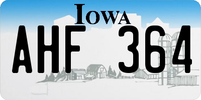 IA license plate AHF364