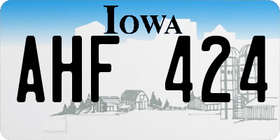 IA license plate AHF424
