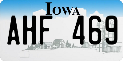 IA license plate AHF469