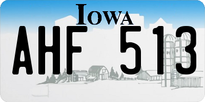IA license plate AHF513