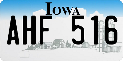 IA license plate AHF516