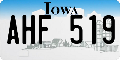 IA license plate AHF519