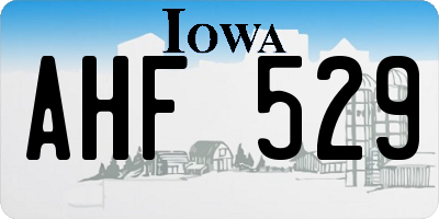 IA license plate AHF529