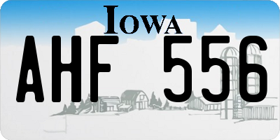 IA license plate AHF556