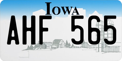IA license plate AHF565
