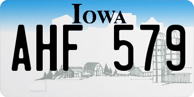 IA license plate AHF579