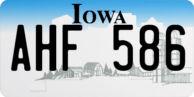 IA license plate AHF586