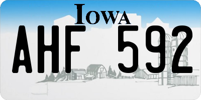 IA license plate AHF592