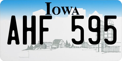 IA license plate AHF595