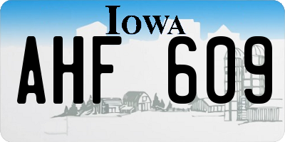 IA license plate AHF609