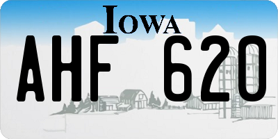 IA license plate AHF620