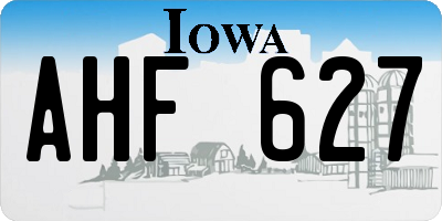 IA license plate AHF627