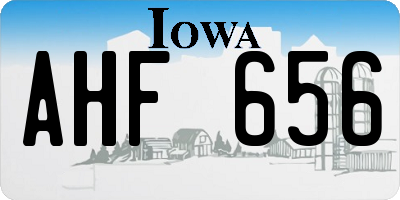 IA license plate AHF656