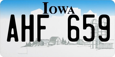 IA license plate AHF659