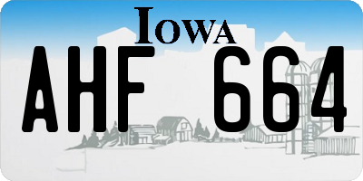 IA license plate AHF664