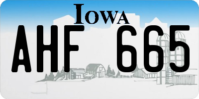 IA license plate AHF665