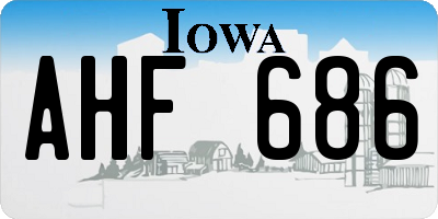 IA license plate AHF686