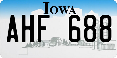 IA license plate AHF688