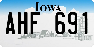 IA license plate AHF691