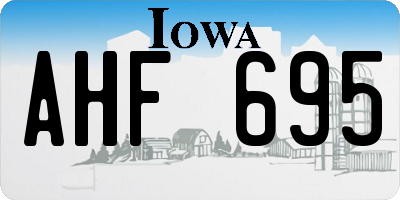 IA license plate AHF695