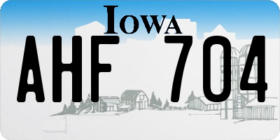 IA license plate AHF704