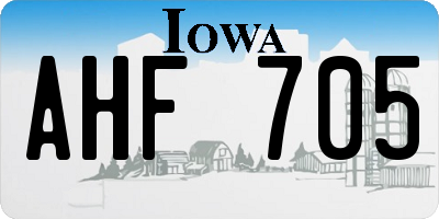 IA license plate AHF705