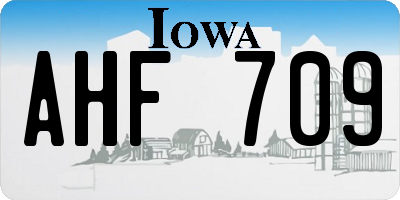IA license plate AHF709