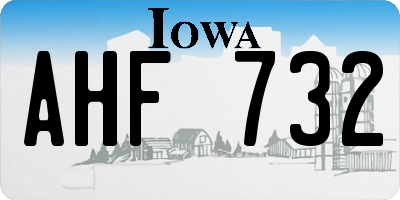 IA license plate AHF732