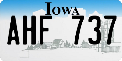 IA license plate AHF737