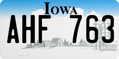 IA license plate AHF763