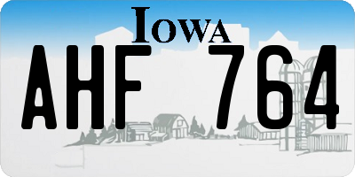 IA license plate AHF764