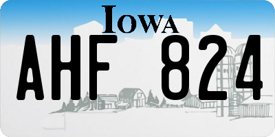 IA license plate AHF824