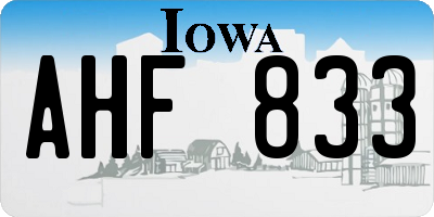 IA license plate AHF833