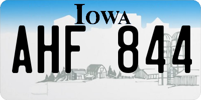 IA license plate AHF844
