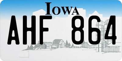 IA license plate AHF864