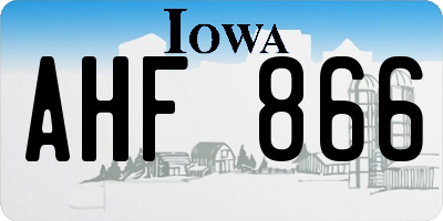 IA license plate AHF866