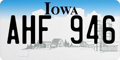 IA license plate AHF946
